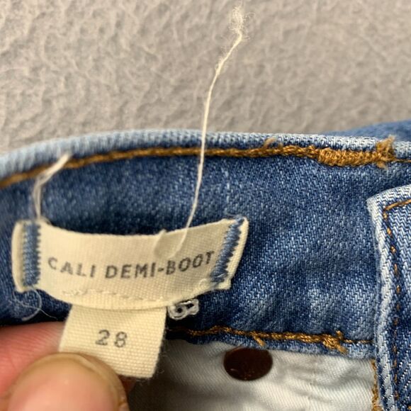 Madewell Jeans Womens Size 28 Cali Demi Bootcut Stretch Distressed Inseam 26" - Picture 11 of 15